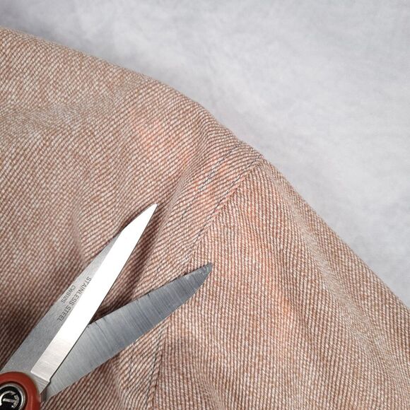 All-Son Shirt Jacket Mens Large Brown Heavy Denim Button Up Overshirt Workwear - Picture 9 of 16